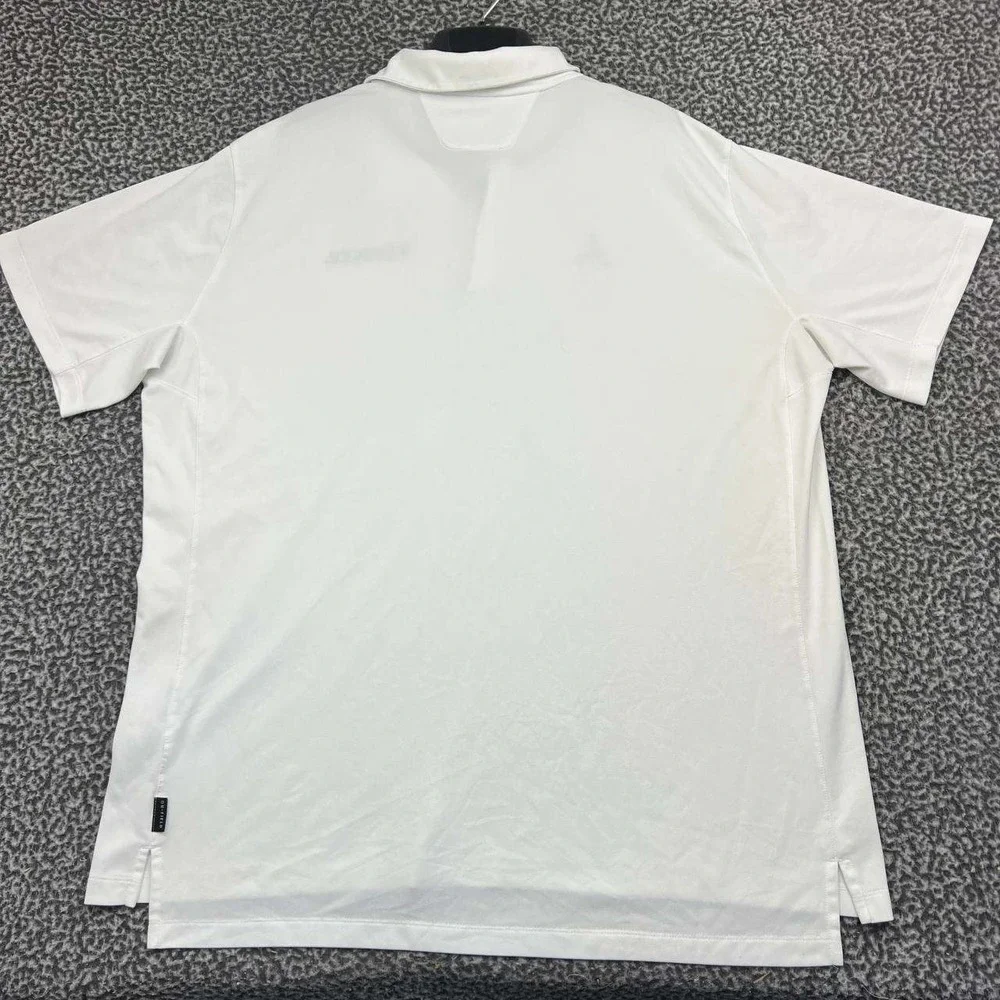 Air Jordan Michigan Wolverines Polo Shirt Men XXL White Short Sleeve Collared